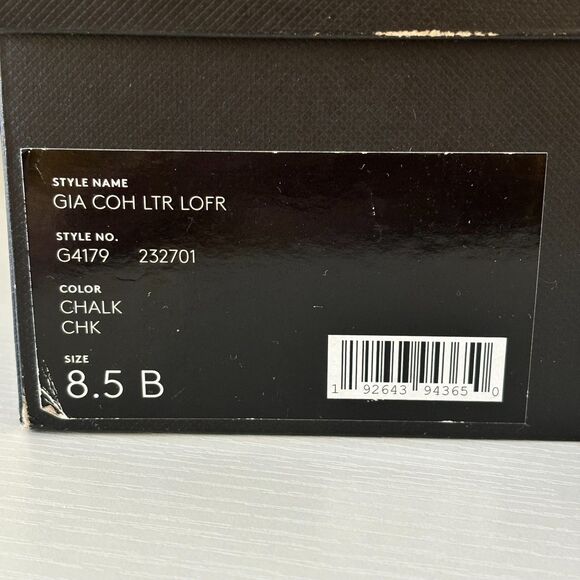 COACH Gia Womens Flat Slip-on Loafers Driver Moccasins Cream Chalk Leath… - Picture 8 of 8